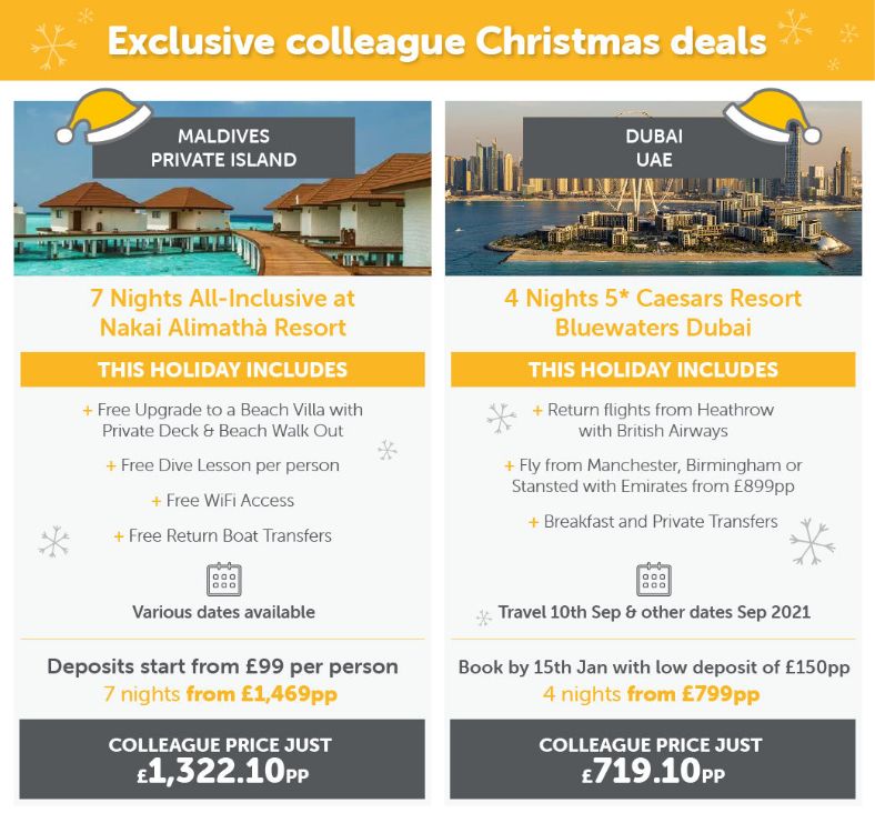 Your Colleague Travel Offers - December | Coop Colleagues Connect